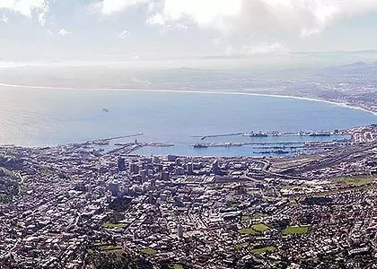 Cape Town sett fra luften